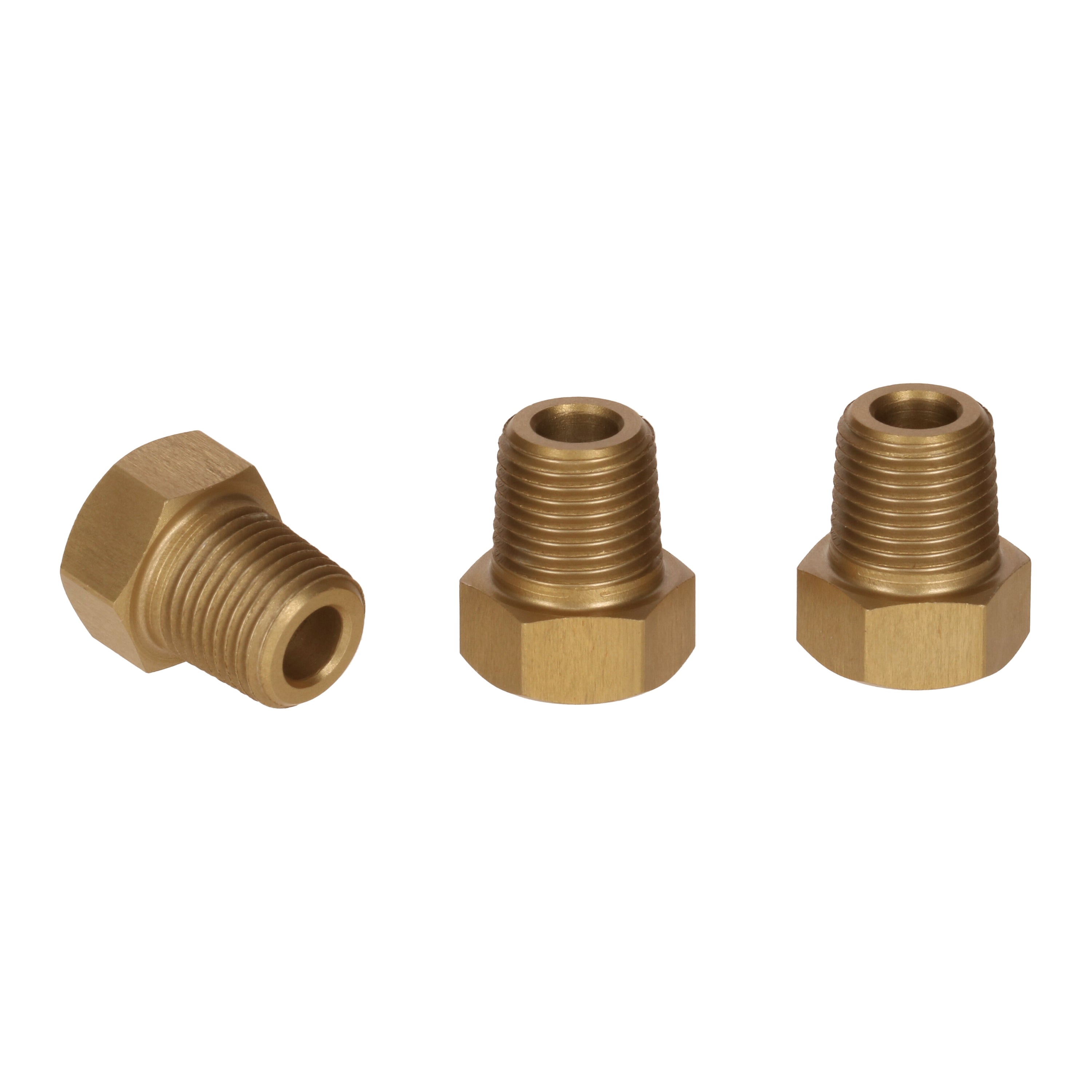 1/8 NPT Hex Socket - Gold Anodised - Blanking Plug Bung Blocker Male Adapter 3pc